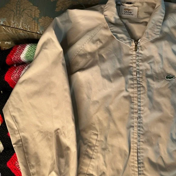 Vintage Tan Izod Lacoste Zip Up Jacket XL - Picture 6 of 8